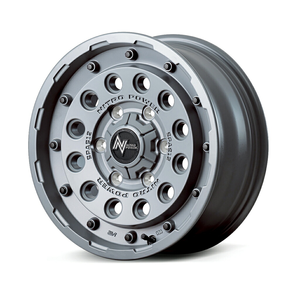 NITRO POWER H12 SHOTGUN TACTICAL EDITION 16インチ 5.5J 5H139.7+20セミグロスコンクリート|カーパーツ アクセス 店