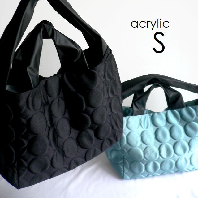 acrylic アクリリック 御徒面子 S bag 2WAY ナイロン PVC トート 1301 1302 カーキ/黒いこと/一本調子/青碧/緑であること