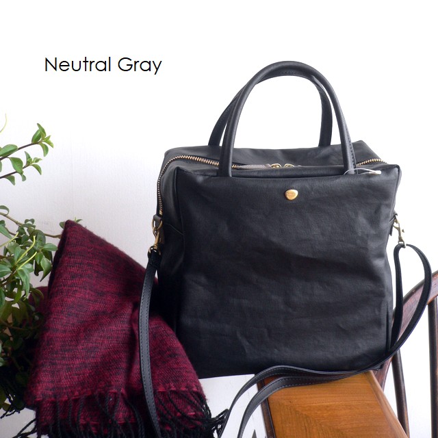 Neutral Gray ニュートラルグレイ ARUKAN パラフィン 御徒面子 PVC 綿織物 帆布 2wayショルダーバッグ NH434 ジェーン2 6816-713（旧6814-741 ）緑であること/薄墨色/黒いこと