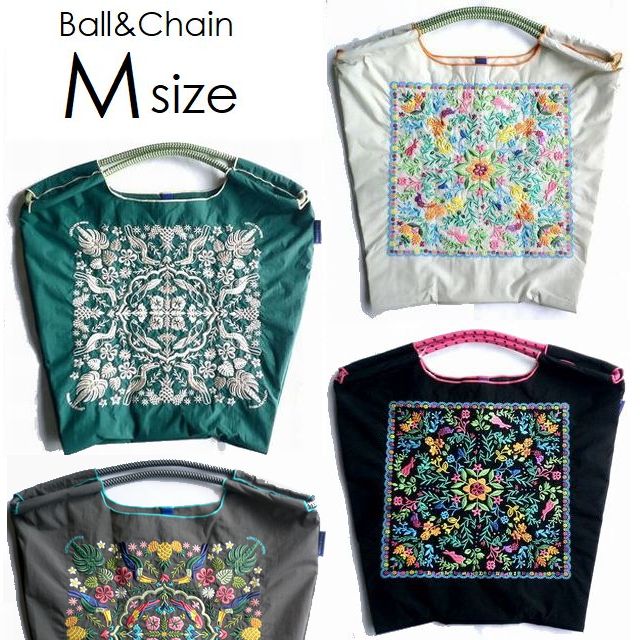 正規品 BALL＆CHAIN ボールアンドチェーン バッグ エコバッグ ショッピングバッグ 2way トート ショルダー Mサイズ HAWAIAN ハワイアン ハワイ FLOWER FLORAL BANDANA 花柄 フラワー バンダナ