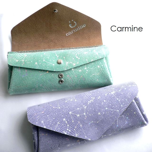 carmine カーマイン ロングウォレット 星座 スターリー 長財布 SLW　パープル ミント｜Ac-Lounge