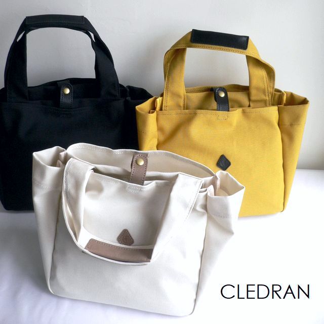 クーポン対象外 CLEDRAN クレドラン バッグ キャンバス トートバッグ CL3341 MONO SEPARATE TOTE アイボリー イエロー グリーン ブラック