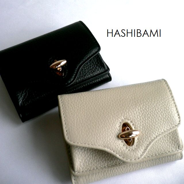 10％offクーポン HASHIBAMI ハシバミ 三つ折り 財布 ニュー ジーン ミニウォレット HA-1706-410 ベージュ/ホワイト/ブラック/グリーン/ラベンダー