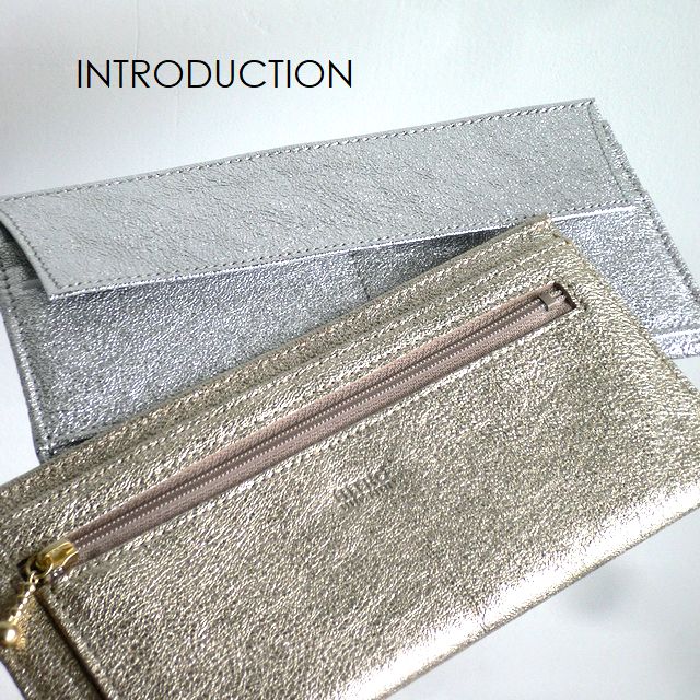 ノベルティ  INTRODUCTION 手ほどき 長金入れ か細い ポケットウォレットL 1901-442P プラチナ/ゴールド/しろがね色/さくら色ゴールド