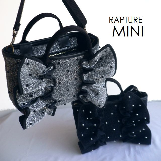 【Rapture ラプチャー】バッグ ダイバー素材 ネオプレン ネイプルズラッフルトートメタリック タイニーボール-MINIサイズ -TT288TBMINI TT288MTTBMINIダークシルバー ブラック