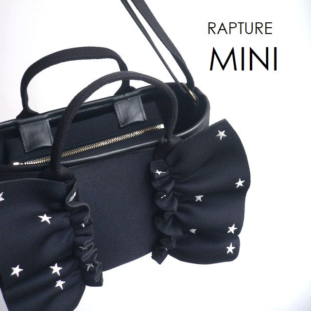 【Rapture ラプチャー】バッグ ダイバー素材 ネオプレン ネオプレーン ネイプルズ ラッフル ミニ 2ウェイクロスボディ 星柄 スターエディション TT288STMINI ブラック|Ac-Lounge
