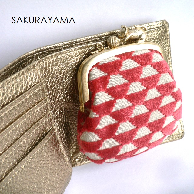 楽天市場】SAKURAYAMA サクラヤマ 折り財布 ミドル がま口 W161a