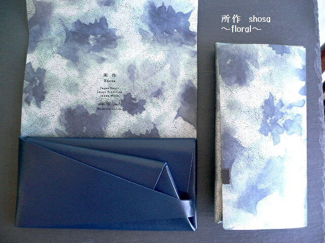 ノベルティ レザークリームプレゼント 振る舞い shosa 長金入れ ロングウォレット モネ スイレン 箔押しFLORAL SH101FL フローラル 米国海軍