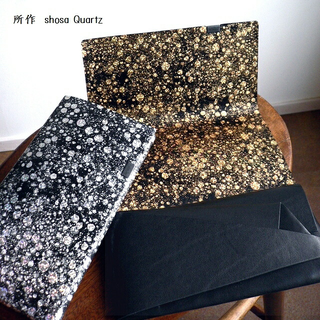 ノベルティ＆レザークリームプレゼント 所作 shosa 長財布 ロングウォレット 水晶 クォーツ quartz sh101qu ブラック/シルバー/ゴールド｜Ac-Lounge