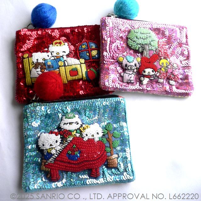 楽天市場】tamao world タマオワールド スパンコール 刺繍 ポーチ