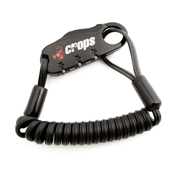 クロップス CROPS バイクロック 盗難防止用 ダイヤル式 ワイヤーロック Q-BIRO mini ブラック SPD 4-BR90-01  最大62％オフ！