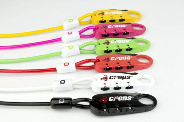 クロップス(CROPS)ヘルメット盗難防止用3桁式ダイヤルワイヤーロックUNI-Q30cmブラックCP-SPD07SHT-01送料無料