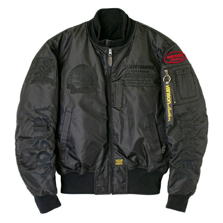 vanson MA-1ジャケット TVS2407W Mサイズ KH/ブラック 楽天市場】VANSON バンソン メンズ ジャケット バイク プロテクター MA