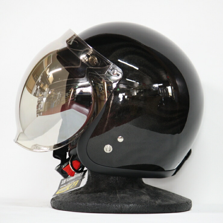 バブルシルバーミラーシールド付 72JAM GHOST FLAME(ブラック) JETヘルメット JG-23L XLサイズ(60～62cm未満)｜ライダーズプラザアクト店 11,396円