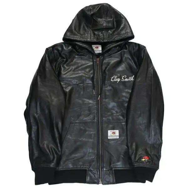 【在庫あり 即納】 CLAY SMITH クレイスミス REGULAR 防風 レザージャケット CSY-5109 BK/IVORY 牛革 3シーズン対応(秋/冬/春)｜ライダーズプラザアクト店