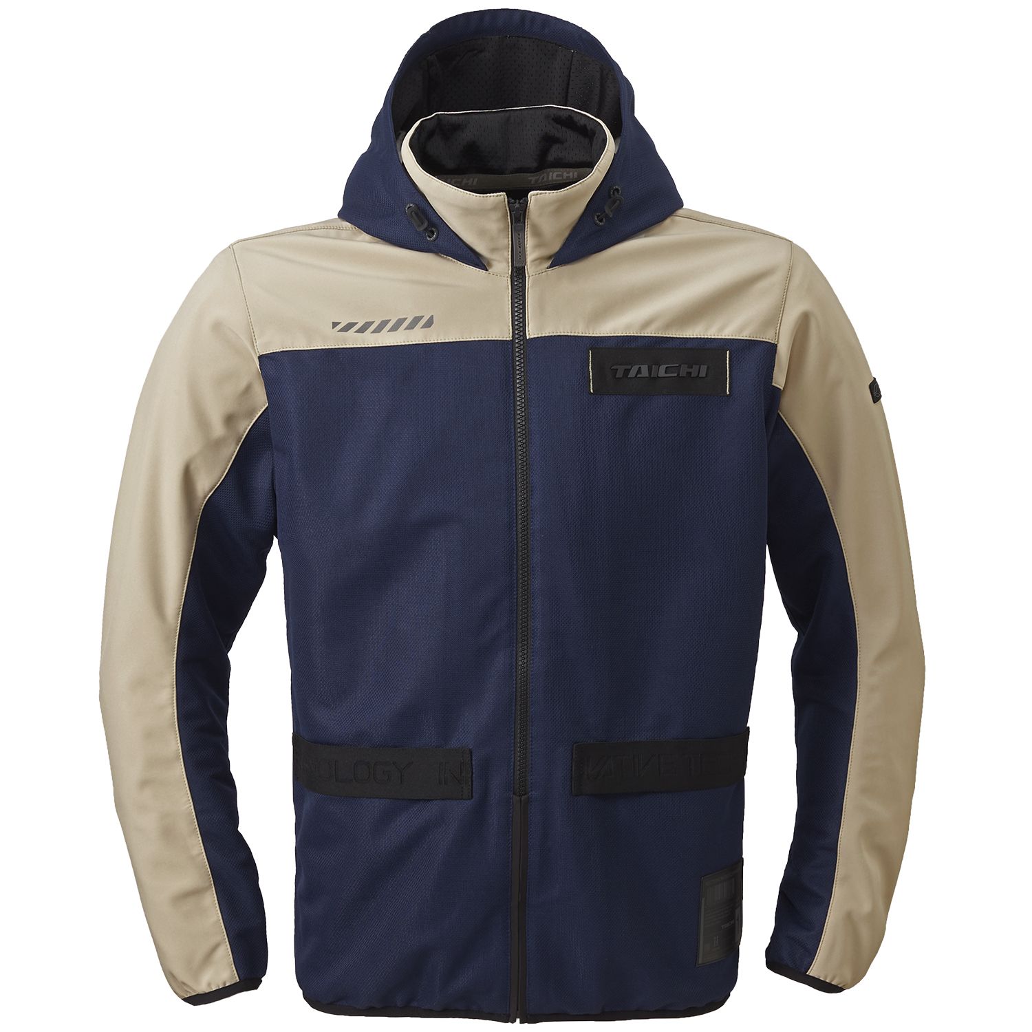 【在庫あり 即納】RSタイチ RSJ334 ベージュ/ネイビー エアーフリップパーカ BEIGE/NAVY プロテクター装備