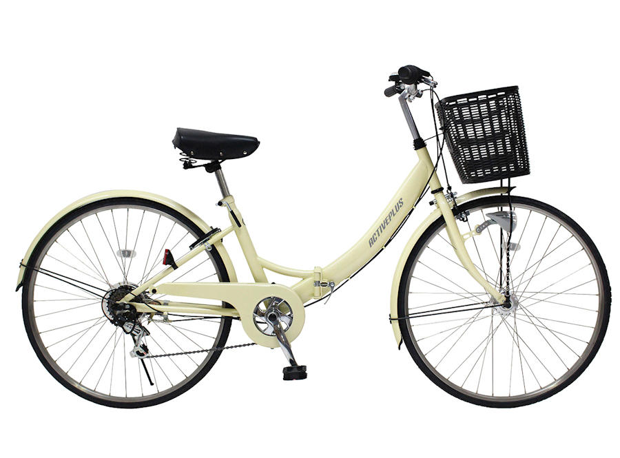 ミムゴ ACTIVEPLUS  否張りさけるFDB266L（象牙色）折り畳み銀輪 (MG-AP266NL)【貨物輸送無料・製造業者直送・代引っ張ること不可】