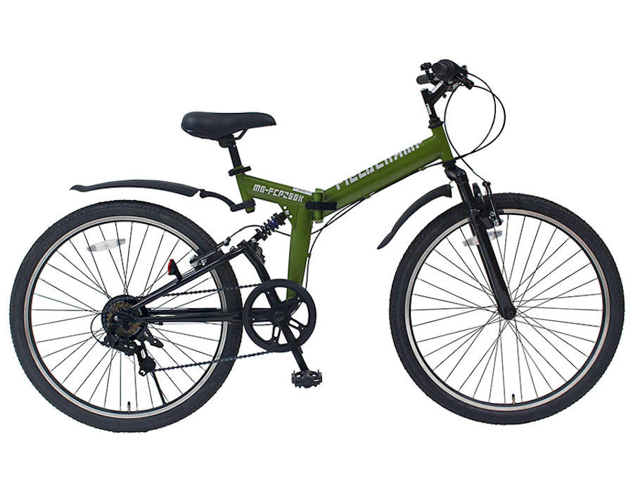 ミムゴ FIELD CHAMP MG-FCP266k WサスFD-MTB266SK（アーミーグリーン）折り畳み銀輪