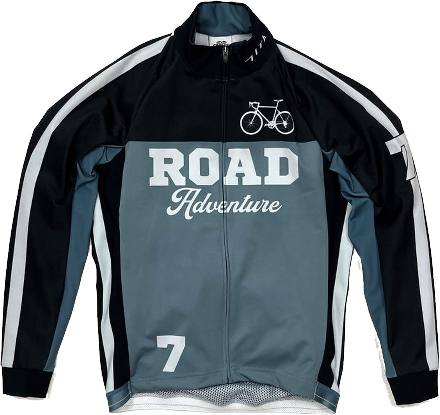 7-ITA(セブン・アイティーエー)メンズ サイクル ウェア 7ITA Road Adventure Wind Jacket Black/Blue ウインタージャケット セブンイタリア|ADサイクル店