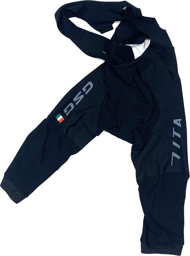 7-ITA(セブン・アイティーエー)メンズ サイクル ウェア 7ITA L'italia Knee Tights Black ひざ丈 ビブタイツ セブンイタリア