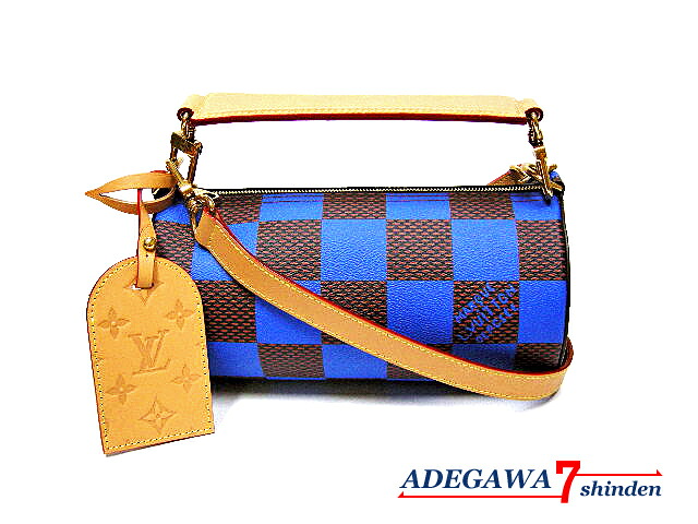 ルイヴィトン（LOUIS VUITTON）★2024SS・ダミエ ポップ・ソフト ポロション PM・ショルダー付・2WAY・ハンドバッグ・ブラウン×ブルー・N40565★未使用品 ■アデ川質店 新田店■【質屋出店】【中古】