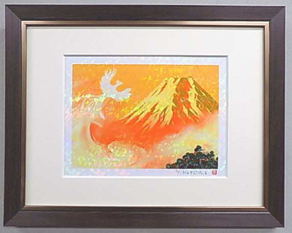 赤富士に鳳凰 (ホワイト・黄金のII) 金マット15号(86cm× 74cm) 赤富士に鳳凰 (ホワイト・黄金のII) 金マット15号(86cm× 74cm) Adidas