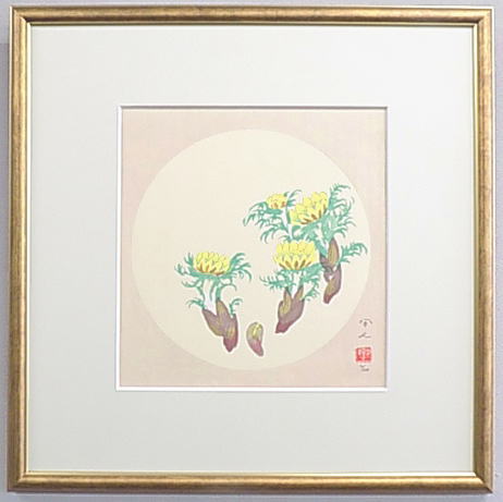 絵画 インテリア　絵　油絵　F4-091416　花 (福寿草） 絵画 インテリア 絵 油絵 F4-091416 花 (福寿草） - メルカリ