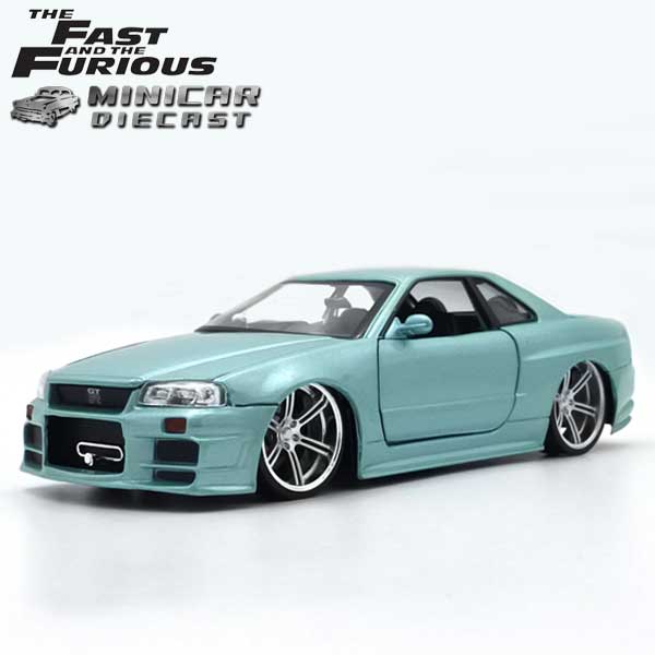 楽天市場 1 24 ワイルドスピード 箱入り ミニカー Brian S Nissan Skyline Gt R Bnr34 アイスグリーンメタリック ニッサン スカイライン Gtr R34 日産 ブライアンモデル 日本車 Fast Furious Wild Speed ワイルド スピード ワイルド スピード ワイスピ ジャダトイズ社製