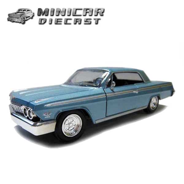 楽天市場 1 25 箱入り ミニカー 1962 Chevrolet Impala ブルーメタリック 62 シボレー インパラ アメ車 Newray社製 アメリカ雑貨とミニカーのアイカム