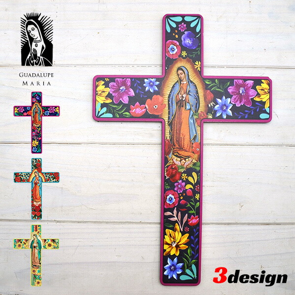 楽天市場】【メキシコ雑貨】メキシコ 十字架の壁掛け カラフルフラワー