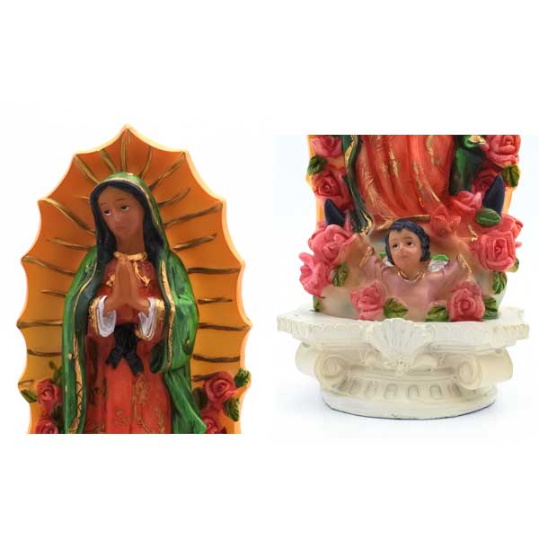 マリア像 グアダルーペ マリア ローズ 台座ホワイト 置物 約cm 聖母マリア メキシコ インテリア マリア様 聖母マリア像 オブジェ 薔薇 Crunchusers Com
