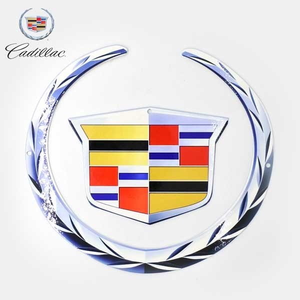 楽天市場 キャデラック エンブレム メタルプレート カラー サイズ大 Cadillac 壁掛け オブジェ インテリア 公式ライセンス アメリカ雑貨とミニカーのアイカム