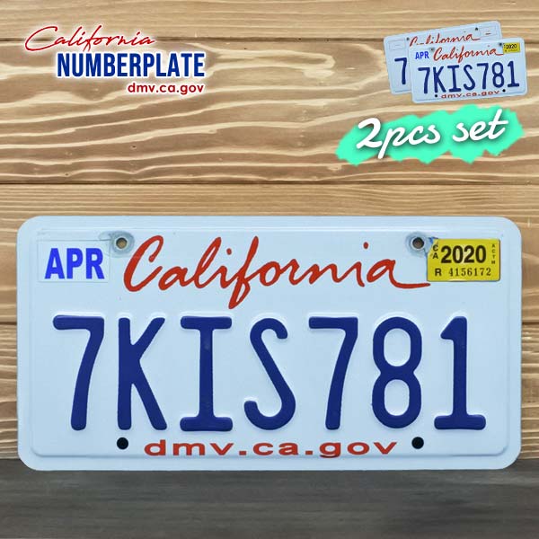 アメリカバイクライセンスプレートナンバープレートカリフォルニア州オートバイ USAアメリカ／ライセンスプレート／バイク／CALIFORNIA
