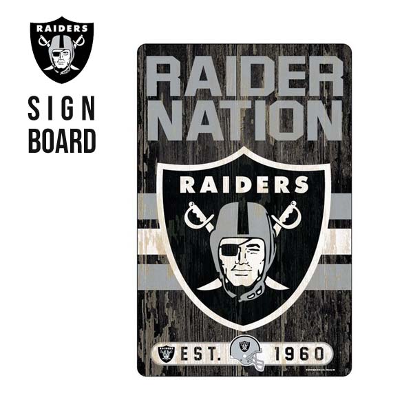 楽天市場】レイダース オブジェ 木製 RAIDER NATION NFL RAIDERS