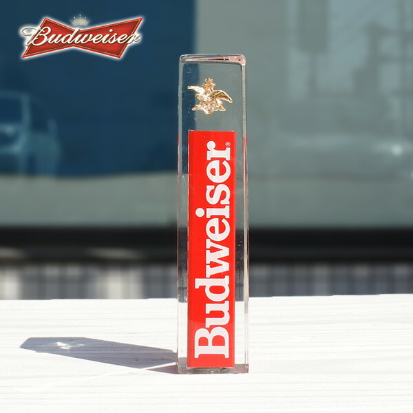 海外直輸入 USED品 ビアサーバーノブ Budweiser 約10.7cm シフトノブ レッド クリア バドワイザー ビールサーバーノブ ビアタップ オートパーツ カスタム アメリカ ビール タップ おしゃれ アメ車 車 内装 車用品 カー用品 カーアクセサリー アメリカ 雑貨