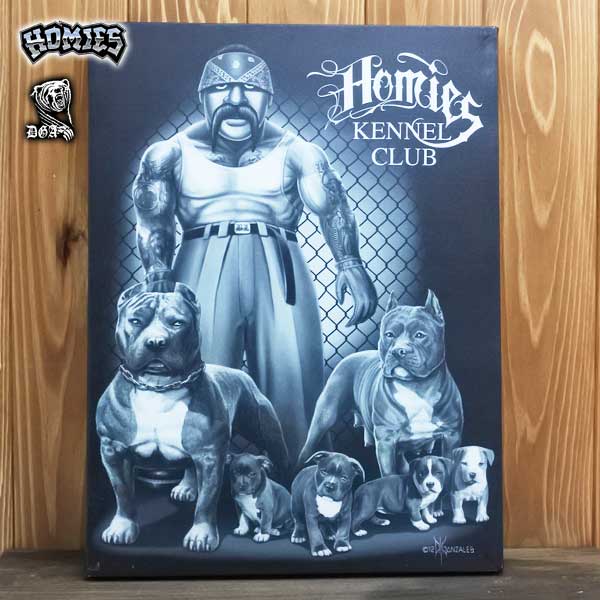 楽天市場 アートパネル キャンバス 壁掛け Dga Homies Kennel Club ブラック ファブリックパネル ホーミーズ ケネルクラブ チカーノ ローライダー ピットブル アメリカンブリー 犬 Dog ドッグ インテリア アメリカ雑貨とミニカーのアイカム