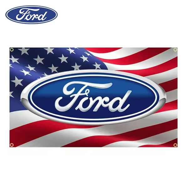 【楽天市場】フォード バナー ロゴ FORD フラッグ ブルー アメリカ国旗 星条旗 星 アメリカ 国旗 壁掛け インテリア 大判 旗 ...