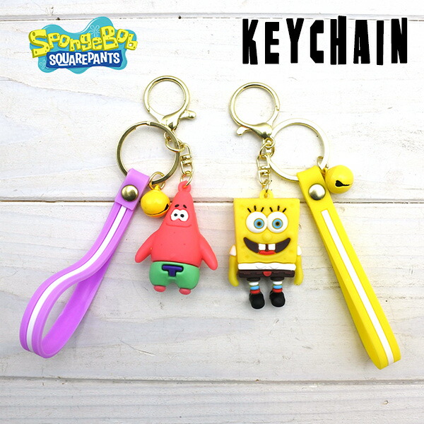 楽天市場】スポンジ・ボブ キーチェーン キーホルダー スクイーズ