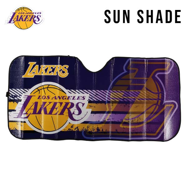 レイカーズ サンシェード 日よけ NBA LOS ANGELES LAKERS LA カーアクセサリー ロゴ おしゃれ 遮光 断熱 紫外線対策 汎用 ロサンゼルス 車 車用 日除け 車用サンシェード UV 駐車 バスケットボール BASKETBALL ローライダー Lowrider ウエストコースト アメリカ 雑貨
