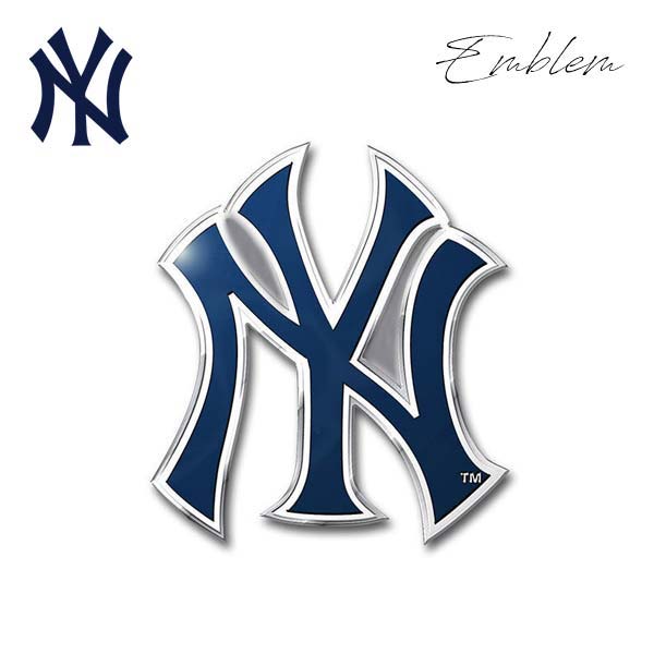 ニューヨーク ヤンキース ロゴ エンブレム アルミ製 MLB NY NEW YORK YANKEES 汎用 車 車用品 カーアクセサリー メジャーリーグ ベースボール 野球 公式ライセンス アメリカ 雑貨画像