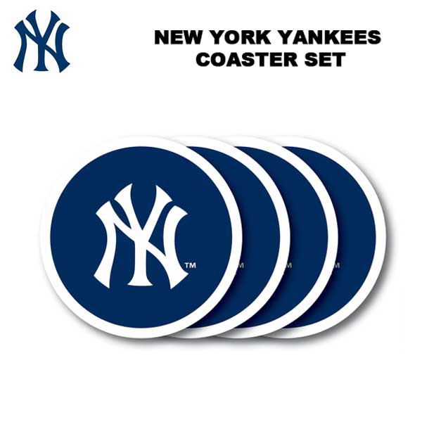 楽天市場 ニューヨーク ヤンキース ラバーコースター4枚セット New York Yankees ヤンキースオフィシャルグッズ オシャレなドリンクcoaster ネコポス発送可能 アメリカ雑貨とミニカーのアイカム
