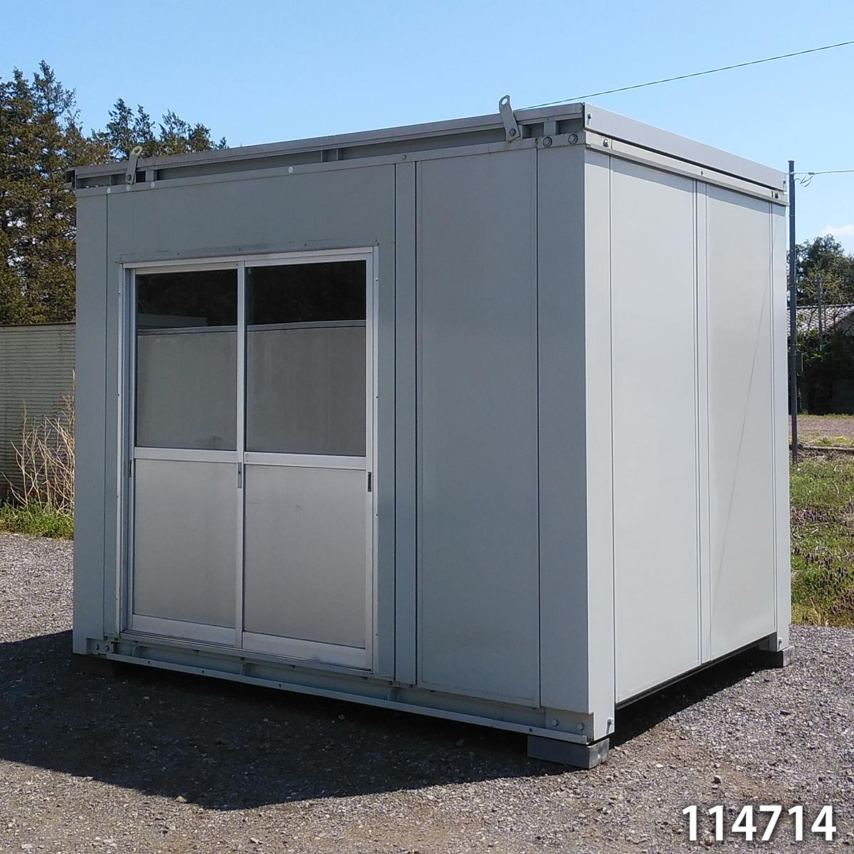 楽天市場 中古 中古ユニットハウス 3 2m 2 3坪 4 6帖 7 6平米 中古コンテナ 中古プレハブ 三協ユニットハウス プレハブ 事務所 休憩室 倉庫 ビッグ10