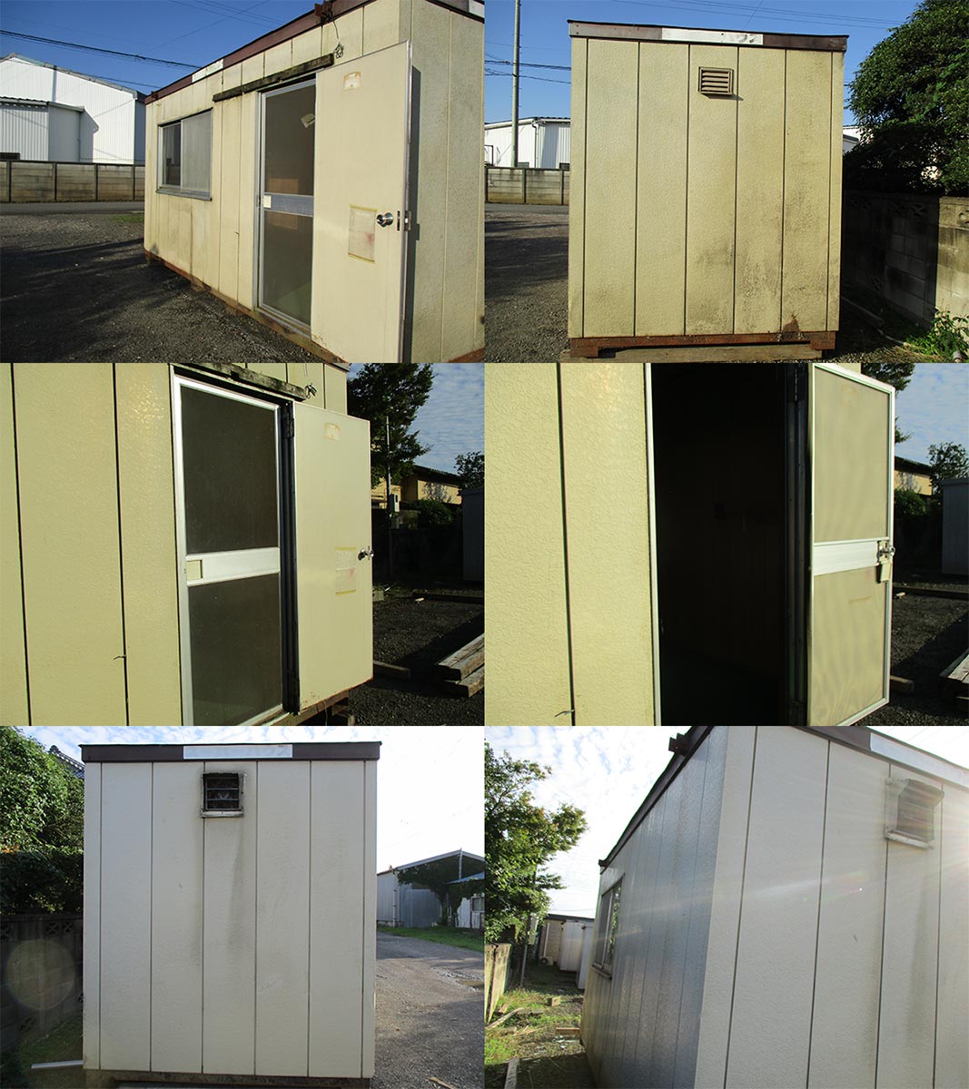 楽天市場 01 中古 4 5m 2 8坪 5 6帖 9 2平米 中古ユニットハウス 中古プレハブ 中古コンテナ スーパーハウス バイクガレージ 事務所 倉庫 物置 店舗 仮設 ビッグ10