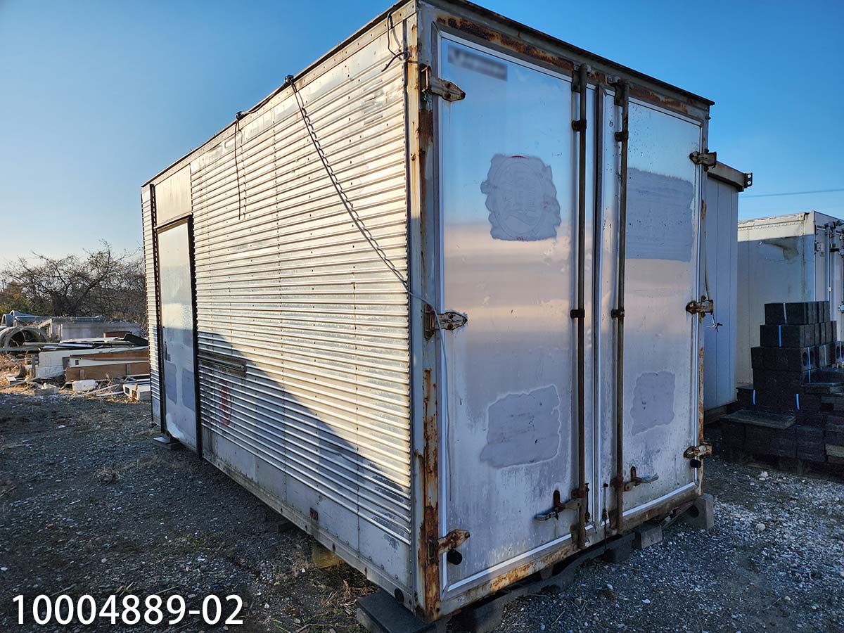 【中古】 4.6m トラックコンテナ 3坪 6畳 9.9平米 休憩所 簡易ハウス プレハブ小屋 屋外 中古コンテナ used prefab container home 倉庫 物置 車屋 バイクガレージ 10004889-02