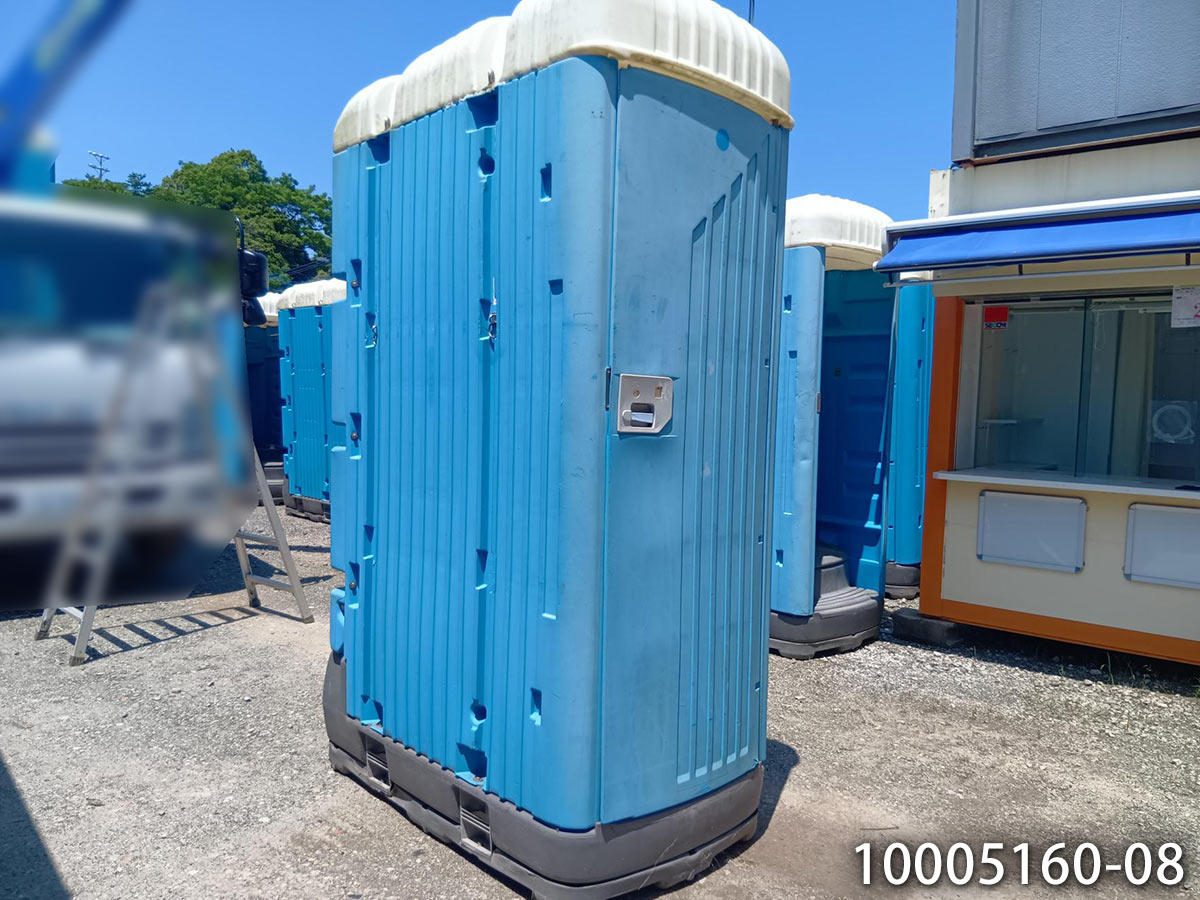 【中古】1.6m 仮設トイレ 和式タイプ 汲取り式 0.4坪 0.8畳 1.3平米 ポータブルトイレ porta potty 休憩所 簡易ハウス プレハブ小屋 屋外 事務所 倉庫 店舗 仮設 車屋 10005160-08