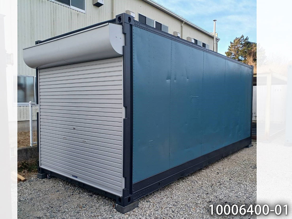 【中古】 20ftコンテナ シャッター付き 4.5坪 8.9畳 14.8平米 中古コンテナ バイクガレージ 休憩所 簡易ハウス プレハブ小屋 屋外 事務所 倉庫 物置 店舗 仮設 車屋 10006400-01