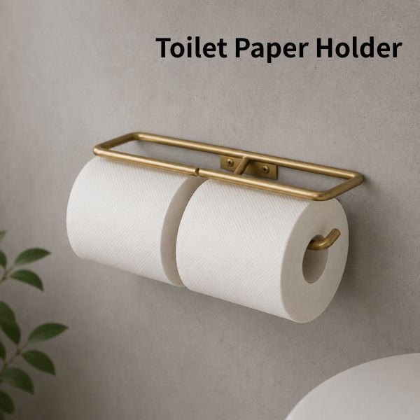 トイレットペーパーホルダー ダブル ゴールド 真鍮 2連 紙押さえ付き 北欧 おしゃれ 真鍮製 ペーパーホルダー ホテルライク DIY 新築 リフォーム 店舗 AXCIS アクシス KT brass paper holder W|aifa interior&DIY