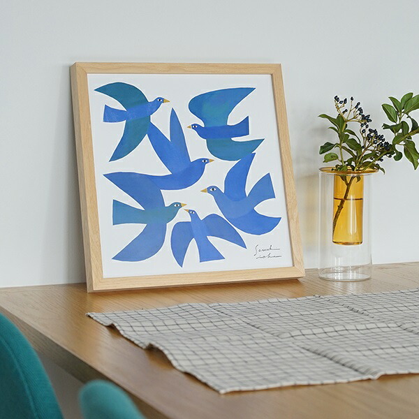 夜明けの鳥の絵　額付き絵画　イラスト　ポップアート 夜明けの鳥の絵 額付き絵画 イラスト ポップアート Amazon｜絵画