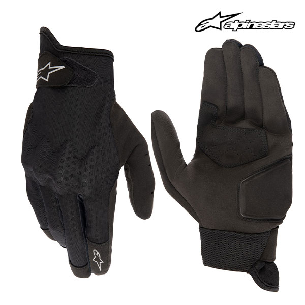 alpinestars/アルパインスターズ 3569723 STATED AIR GLOVE 119 BLACK SILVER Mサイズ スマホタッチ 合皮 街乗り 夏 サマー グローブ バイク 手袋 バイク 自転車 おしゃれ かわいい かっこいい プロテクター お買い物マラソン 開催｜アイネット店