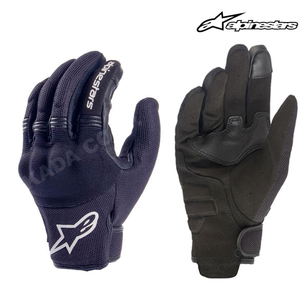 alpinestars/アルパインスターズ 1694650205 COPPER GLOVE 2XLサイズ プロテクター スマホタッチ 3シーズン ストレッチ 軽量柔軟 バイク グローブ 1100 BLACK BLACK ツーリング 防寒 耐久性 快適 フィット感